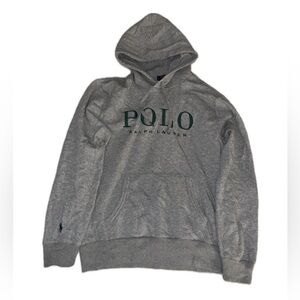 Ralph Lauren Gray Hoodie with Green Logo